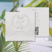 Swan Wedding Invitation QR-code Kaart