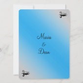 Swan Wedding Invitations Kaart (Achterkant)
