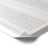 Swan Wedding Zitting Chart Poster (Hoek)