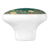 Swan William Morris stijl Links tegenover Blauwgro Keramische Knop (Zijkant)