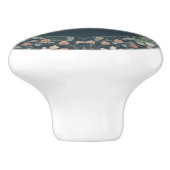 Swan William Morris stijl Links tegenover Floral Keramische Knop (Zijkant)