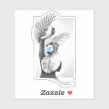 Swan Woman danser Elegant Ballet Surreal art