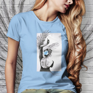 Swan Woman danser Elegant Ballet Surreal art T-shirt