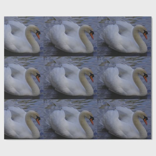 Swan Wrapping Paper Cadeaupapier (Vlak)