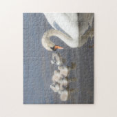 Swan & Young Cygnets Legpuzzel (Verticaal)