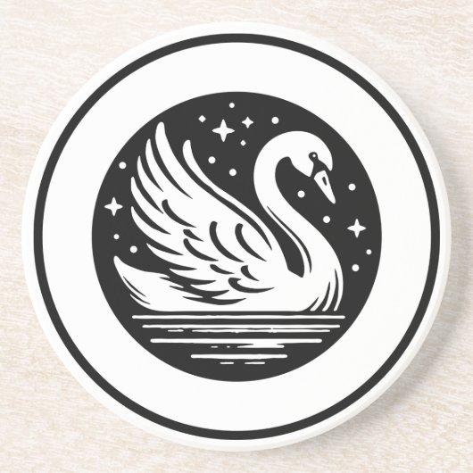 Swan Zandsteen Onderzetter (Voorkant)