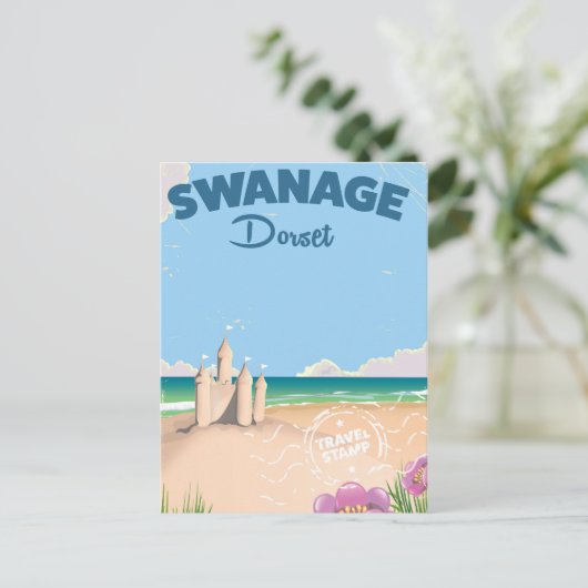Swanage Dorset  se reisposter Briefkaart (Staand voorkant)