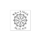 Swanky Art Deco Houten Aankondigingsstempel Rubberstempel (Afrduk)