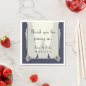 Swanky Art Deco in blauw servet (Insitu)