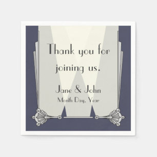 Swanky Art Deco in blauw servet