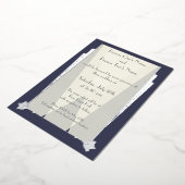 Swanky Art Deco in Blauwe Folie Uitnodiging (Gedraaid)