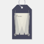 Swanky Art Deco in Blue Gift Label Cadeaulabel (Achterkant)