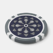 Swanky Art Deco in Blue Poker Chips (Enkel)