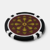 Swanky Art Deco in het rood Poker Chips (Enkel)