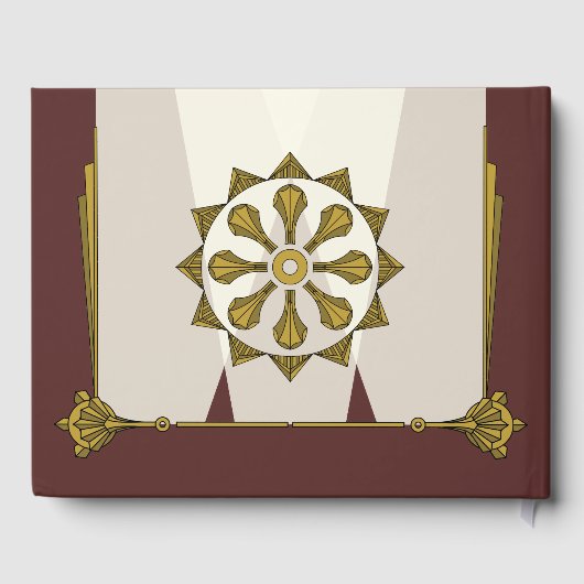 Swanky Art Deco in Red Guest Book Gastenboek (Achterkant)