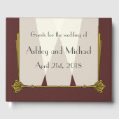 Swanky Art Deco in Red Guest Book Gastenboek (Voorkant)