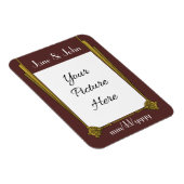 Swanky Art Deco in Red Save-the-Date Magnet Magneet (Rechterzijde)