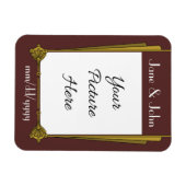 Swanky Art Deco in Red Save-the-Date Magnet Magneet (Horizontaal)