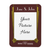 Swanky Art Deco in Red Save-the-Date Magnet Magneet (Verticaal)