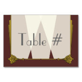 Swanky Art Deco in Red Table Kaart (Achterkant)