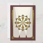 Swanky Art Deco in Red Wedding Invitation Kaart (Achterkant)