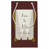 Swanky Art Deco in rode geschenkzak Klein Cadeauzakje (Achterkant)