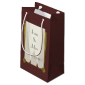 Swanky Art Deco in rode geschenkzak Klein Cadeauzakje (Achterkant Gekanteld)