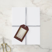 Swanky Art Deco in rood cadeau Label Cadeaulabel (Met Touw)