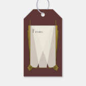Swanky Art Deco in rood cadeau Label Cadeaulabel (Achterkant)