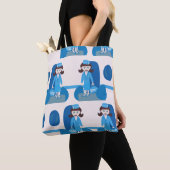 Swanky Blue Sixties Stewardess Tote Bag (Dichtbij)