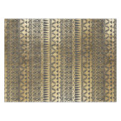Swanky Faux Gold en Black Hand Drawn Aztec Tafelkleed (Voorkant (Horizontaal))