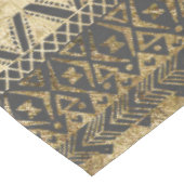 Swanky Faux Gold en Black Hand Drawn Aztec Tafelkleed (Gekanteld)