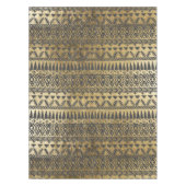 Swanky Faux Gold en Black Hand Drawn Aztec Tafelkleed (Voorkant)