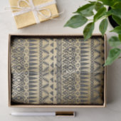Swanky Faux Gold en Black Hand Drawn Aztec Tissuepapier (Geschenk)