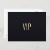 Swanky Faux Gold Leaf Foil "VIP" Typografie Briefkaart (Voorkant / Achterkant)