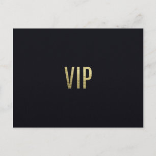 Swanky Faux Gold Leaf Foil "VIP" Typografie Briefkaart