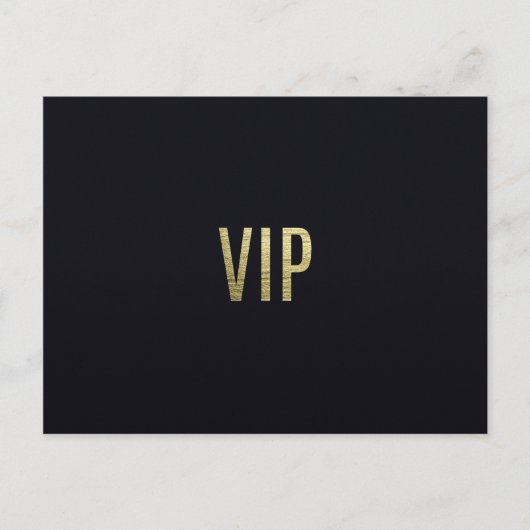 Swanky Faux Gold Leaf Foil "VIP" Typografie Briefkaart (Voorkant)