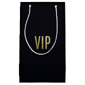 Swanky Faux Gold Leaf Foil "VIP" Typografie Klein Cadeauzakje (Voorkant)