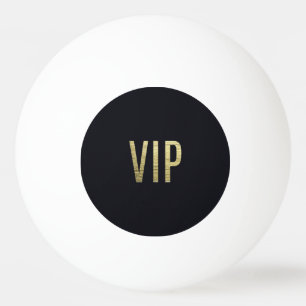 Swanky Faux Gold Leaf Foil "VIP" Typografie Pingpongbal