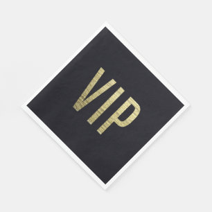 Swanky Faux Gold Leaf Foil VIP Typografie Servet