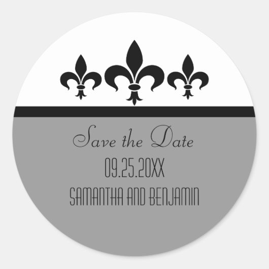 Swanky Fleur De Lis sparen de Stickers van de Datu (Voorkant)