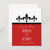 Swanky Fleur De Lis sparen het Briefkaart van de D (Voorkant / Achterkant)