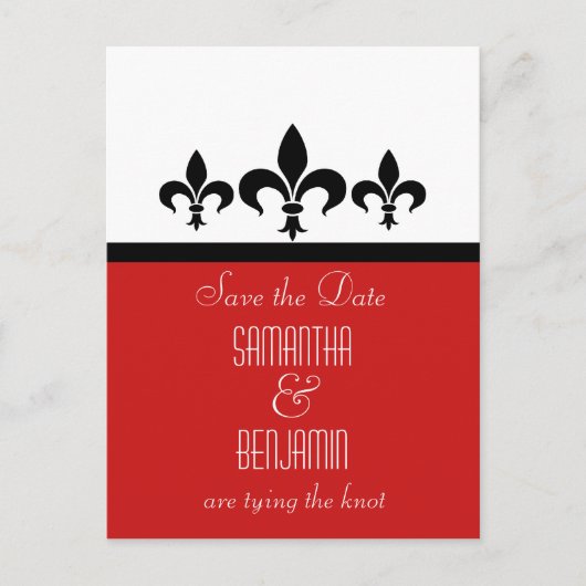 Swanky Fleur De Lis sparen het Briefkaart van de D (Voorkant)