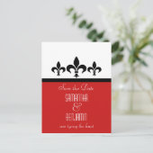 Swanky Fleur De Lis sparen het Briefkaart van de D (Staand voorkant)