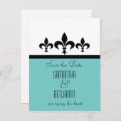 Swanky Fleur De Lis sparen het Briefkaart van de D (Voorkant / Achterkant)