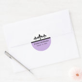 Swanky Fleur De Lis-Stickers, Lila Ronde Sticker (Envelop)