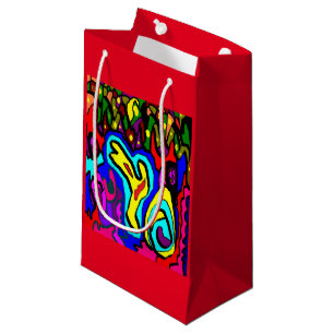 Swanky kleuren rood geel blauw helder feest klein cadeauzakje