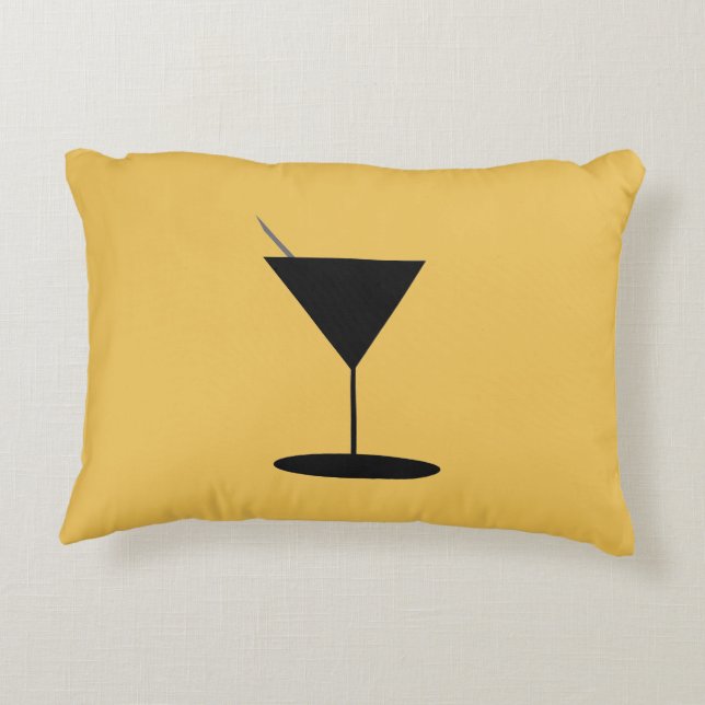 Swanky Martini Glass Decoratief Kussen (Achterkant)