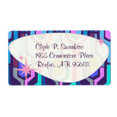 Swanky Pattern Fun Retro Luxe Art Design Etiket (Voorkant)