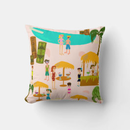 Swanky Pool Party Illustratie Kussen